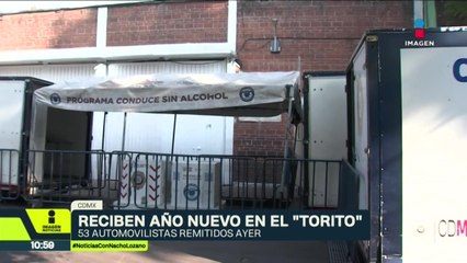 53 automovilistas recibieron el Año Nuevo en “El Torito” en la CDMX