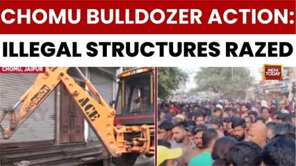 Chomu Bulldozer Action: India Today Reports On Bulldozer Action In Chomu After Stone Pelting