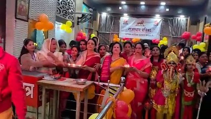 महाआरती में प्रथम पूज्य गणेश जी और बालाजी से मांगी खुशहाली