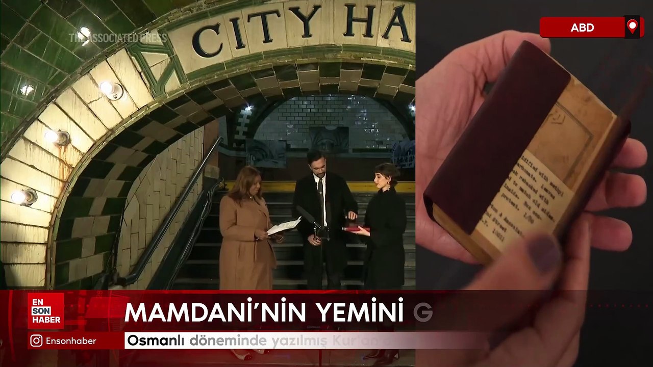 Zohran Mamdani'nin yemini: Osmanlı döneminde yazılmış Kur'an'a el bastı