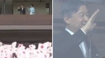 L'imperatore del Giappone Naruhito saluta la folla che festeggia il nuovo anno: il video