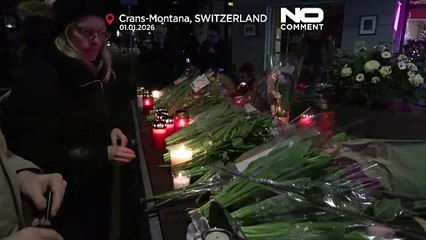 Crans-Montana: Mourners pay tribute after deadly fire at Swiss ski resort
