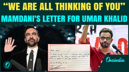 BREAKING: NYC Mayor Zohran Mamdani Pens HEARTFELT Letter To Umar Khalid | Solidarity From U.S