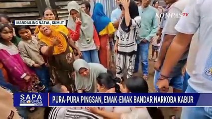 Detik-Detik Emak-Emak Bandar Narkoba Pura-Pura Pingsan & Kabur, Polisi Amankan Sabu 97,32 Gram