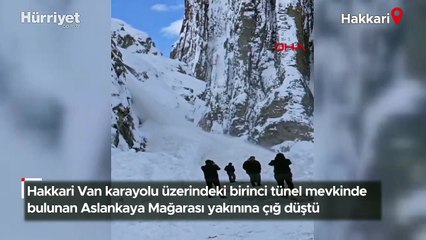 Hakkari Van karayolu üzerinde çığ düşmesi!