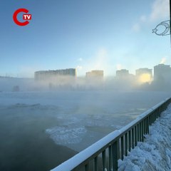 Sivas eksi 19'u gördü Kızılırmak buz tuttu