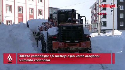 1 hafta yağan kar kenti adeta gömdü: Vatandaş kaybolan araçlarını arıyor