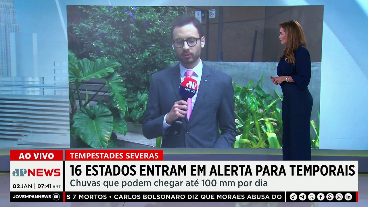 16 estados entram em alerta para tempestades severas