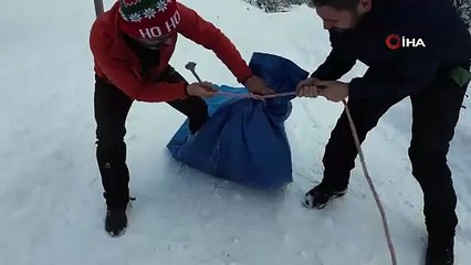 Bu da Rizeli gençlerin kar eğlencesi