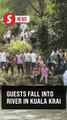 Over 50 wedding guests fall into river in Kuala Krai after suspension bridge collapses