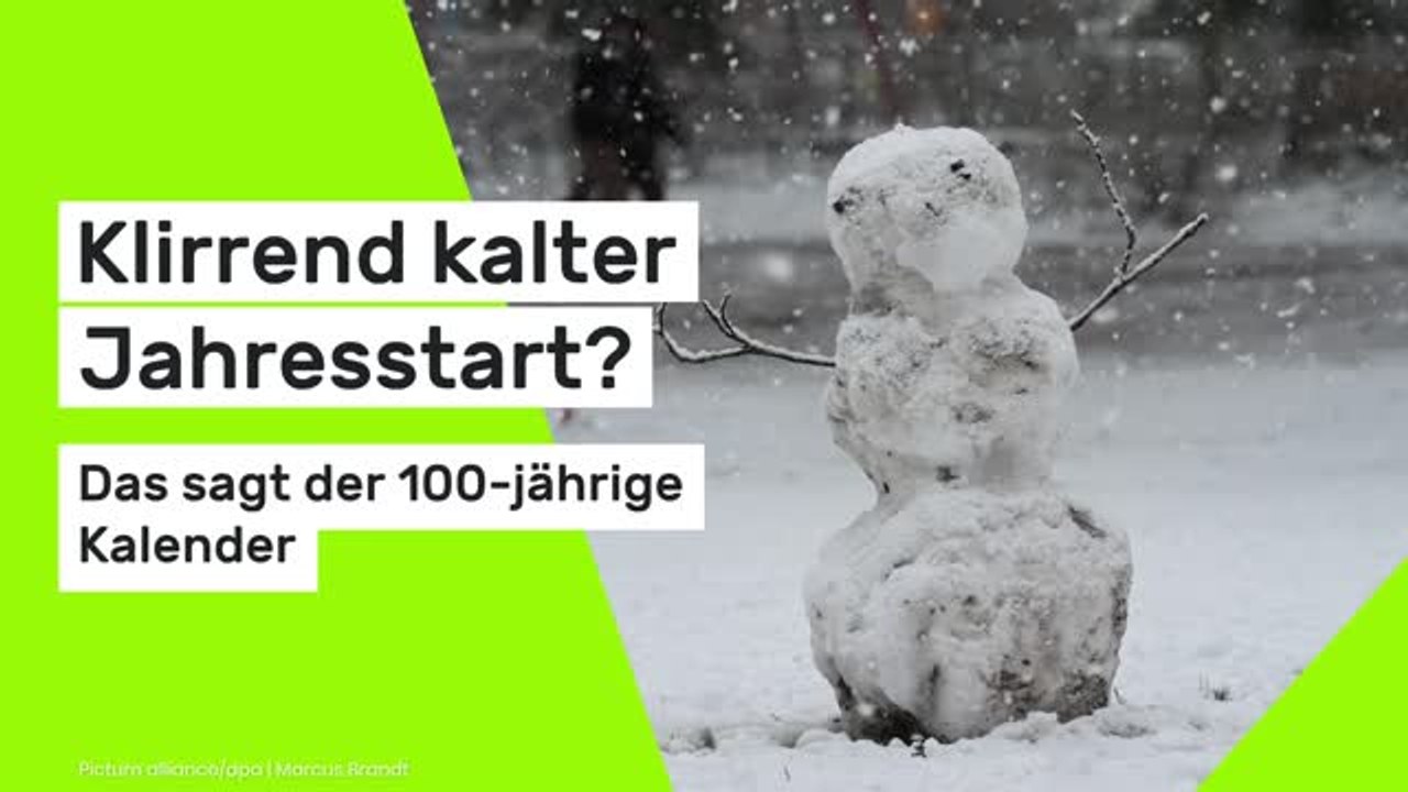 Hundertjähriger Kalender im Januar 2026: Klirrend kalter Jahresstart? Das sagt der 100-jährige Kalender