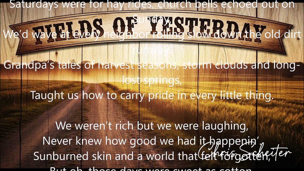 Fields of Yesterday - Country Music (Official Lyric Audio)