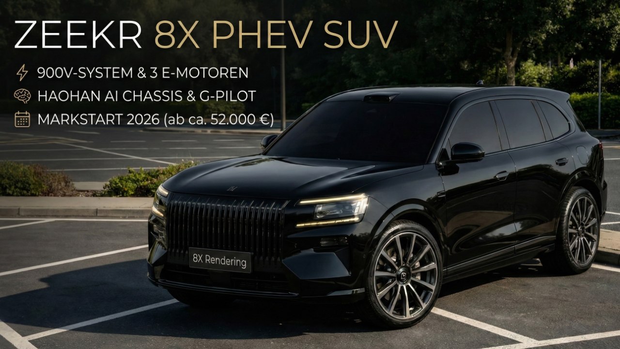 Leistungsstarker Zeekr 8X startet 2026 ab ca. 52.000 €