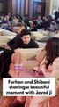 Farhan Akhtar and Shibani Dandekar sharing a beautiful moment with Javed Akhtar