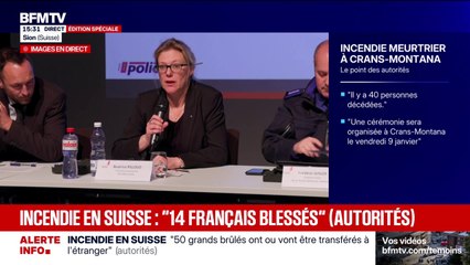Incendie mortel à Crans-Montana: la procureure affirme que "tout laisse à penser que le feu est parti des bougies incandescentes"