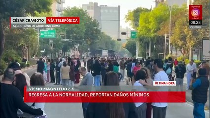 Reportan daños mínimos en CDMX tras sismo de magnitud 6.5 en Guerrero