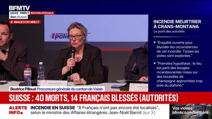 Incendie en Suisse: la procureure indique que les chiffres de victimes "ne sont pas définitifs"