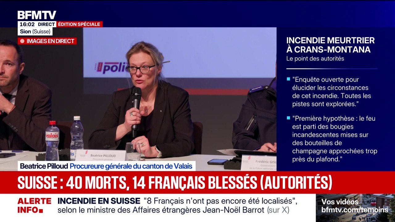 Incendie en Suisse: la procureure indique que les chiffres de victimes "ne sont pas définitifs"