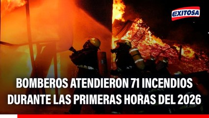 Bomberos atendieron 71 incendios durante las primeras horas del 1 de enero: "Varios códigos 2"