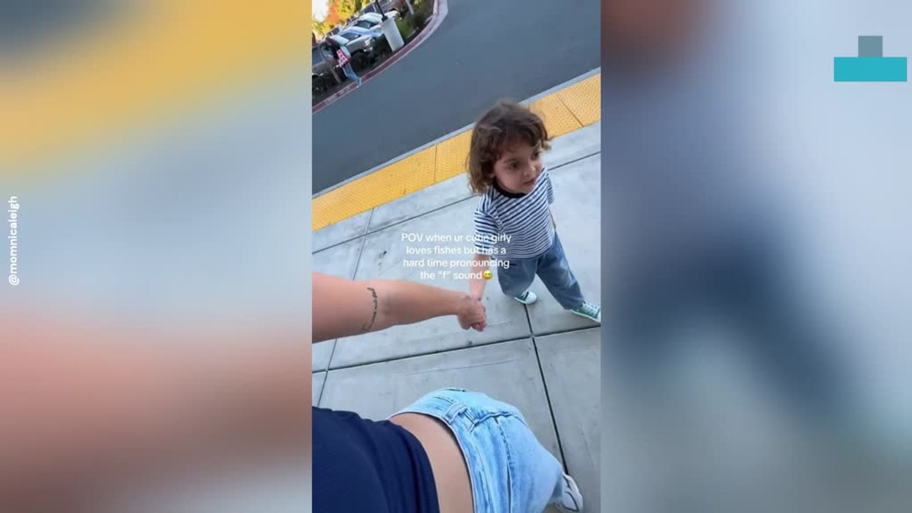 Adorable Little Girl Gets Excited Over Fishes