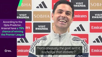Arteta jokes with journalist about harrowing stat