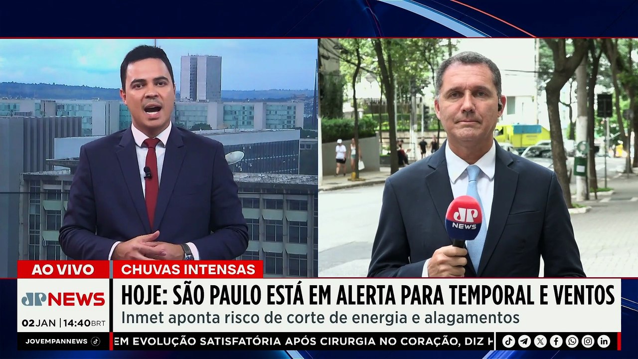 Sâo Paulo está em alerta para temporal e ventos nesta sexta-feira (02) | TEMPO REAL