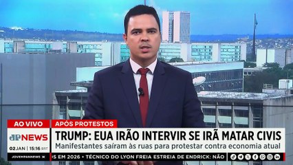 Trump diz que EUA irão intervir se Irã matar civis; Monica Rosenberg comenta | TEMPO REAL
