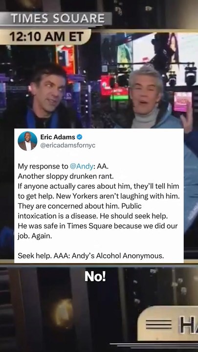 Former NYC Mayor Eric Adams Rips Andy Cohen After Latest Drunken Political Rant