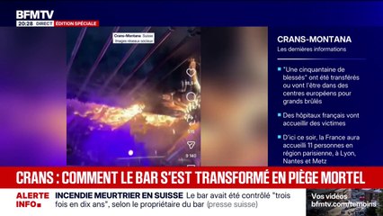 De nouvelles images ont été publiées sur les réseaux sociaux de l'incendie à Crans-Montana en Suisse