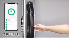 Smart door lock with face recognition 🔐 Upgrade your home security today  Follow for daily tech deals