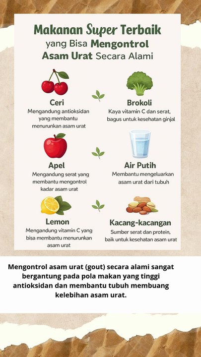 Makanan Super Terbaik yang bisa Mengontrol asam urat Secara Alami