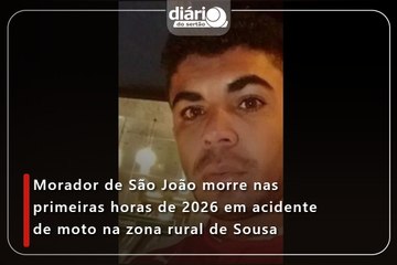 Morador de São João morre nas primeiras horas de 2026 em acidente de moto na zona rural de Sousa