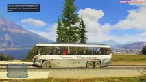 GTA 5 Online Funny Moments Gameplay - Chrome Car Chase  Jumps  Bus Trick  Dump Truck  Multiplayer