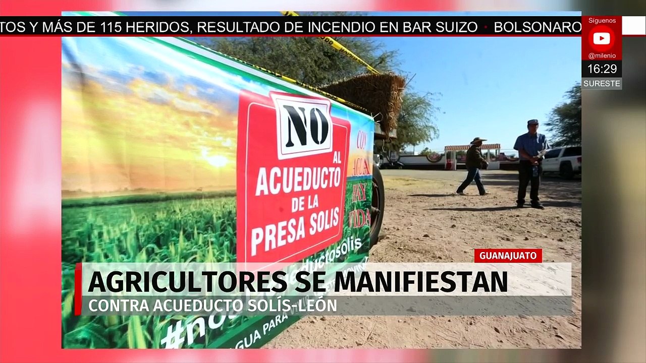 Agricultores de Guanajuato se manifestaron en contra del acueducto Solís-León