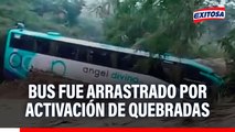 Cajamarca: Pasajeros salvan de morir tras ser arrastrados por activación de quebradas
