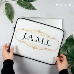 Funda para portátil blanca – colección J.A.M.L