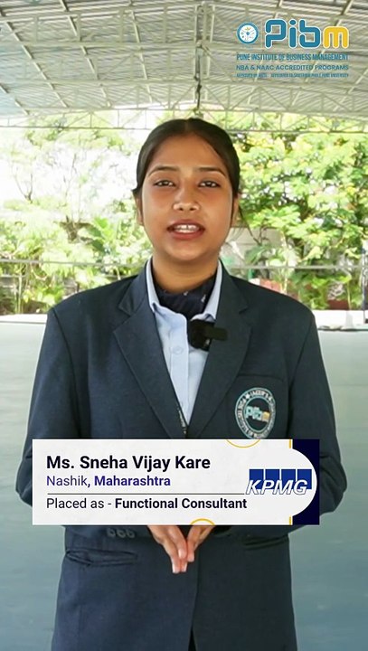 PIBM Shaping Future Marketing Leaders - Sneha Kare   MBA & PGDM Placements