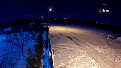 Malatya'da meteorun düşme anı kamerada