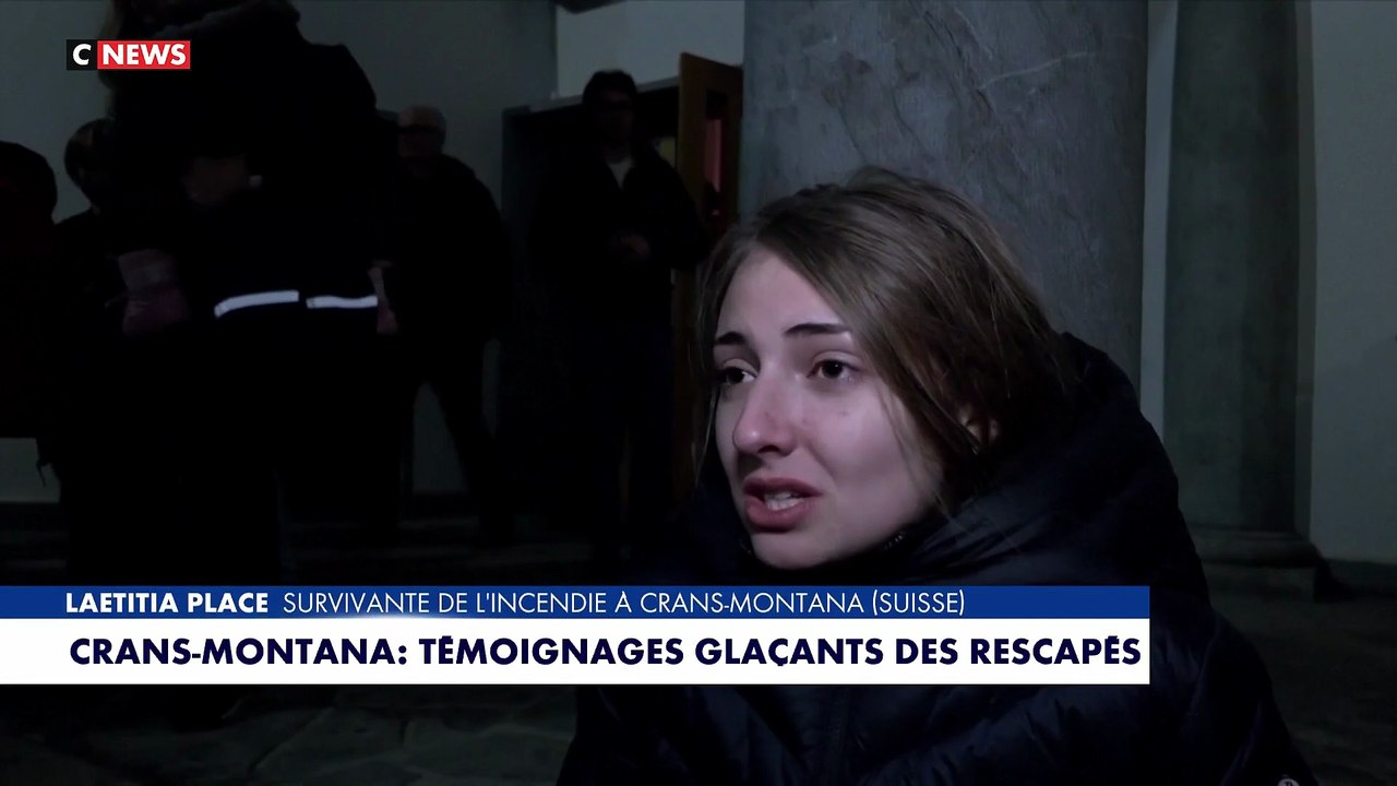 Incendie en Suisse - Le témoignage troublant de Laetitia, survivante du drame : "Mon ami n'arrivait pas à sortir... Il s'est juste assis au sol, il a tenu sa croix dans sa main. Et le feu l'a esquivé..."