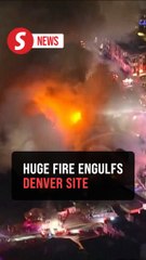 Firefighters battle 'huge for Denver' blaze at construction site
