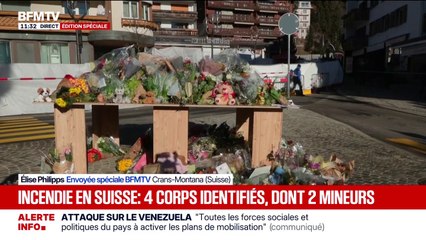 Incendie à Crans-Montana: quatre corps, dont ceux de deux mineurs, ont été identifiés