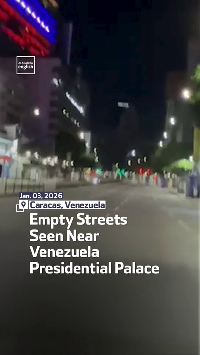 Empty Streets Seen Near Venezuela Presidential Palace