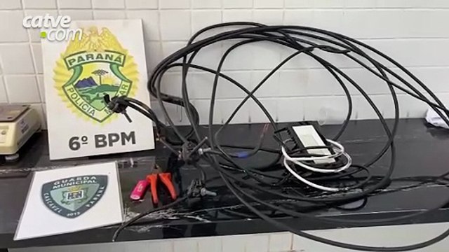 Homem é detido após furtar fios de poste no bairro Brasmadeira em Cascavel