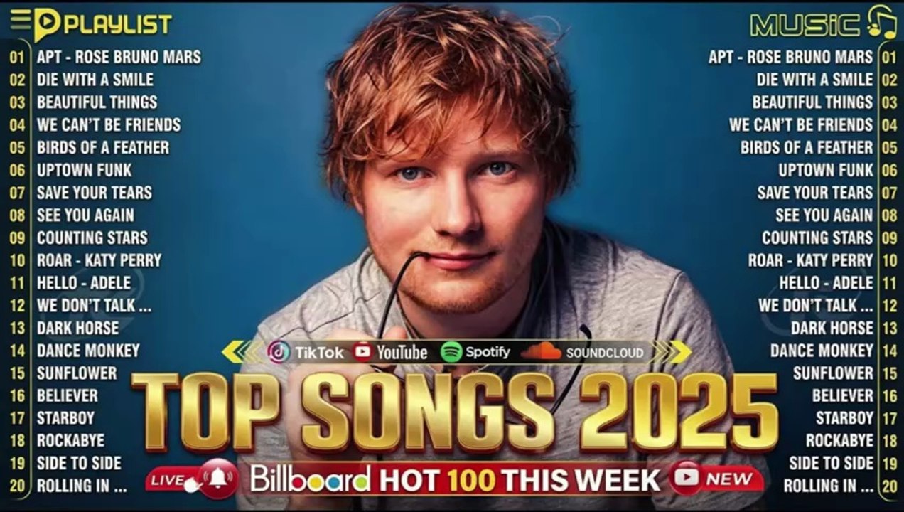 Billboard Pop Songs 2026 Playlist 💎Bruno Mars, Ed Sheeran, The Weeknd, Rihanna, Sia, Adele, Dua Lipa - Join (2)