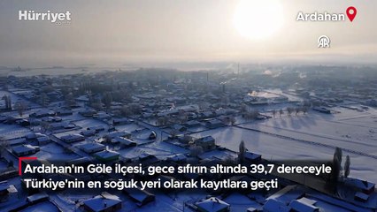 Ardahan sıfırın altında 39,7 dereceyle Türkiye'nin en soğuk ili oldu