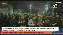 El gobierno de Venezuela afirma que Estados Unidos logró un ataque parcial y llamó a la resistencia
