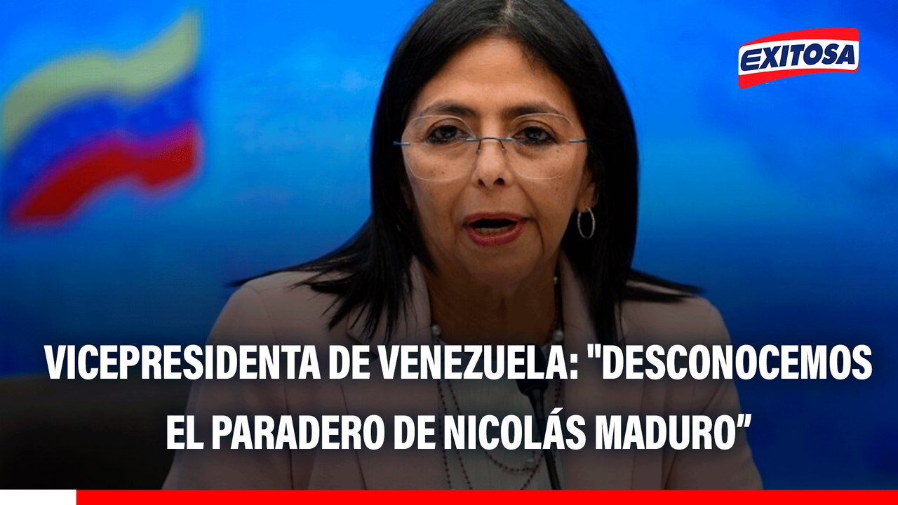 Vicepresidenta de Venezuela tras ataque de EE.UU.: "Desconocemos el paradero de Nicolás Maduro y su esposa"