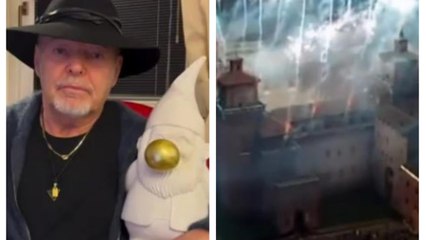 I video auguri di Vasco Rossi per il 2026 e l'omaggio di Ferrara con Albachiara in chiusura dell'incendio del Castello Estense