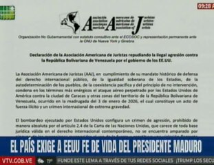 Asociación Americana de Juristas repudia ilegal agresión de EE. UU. contra Venezuela