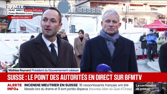 Crans-Montana: Face à un tel drame, à aucun moment nous ne nous sommes sentis seuls , déclare Mathias Reynard, président du Gouvernement valaisan
